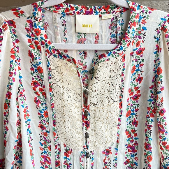 Anthropologie Maeve Hiver Floral Blouse - Picture 6 of 8